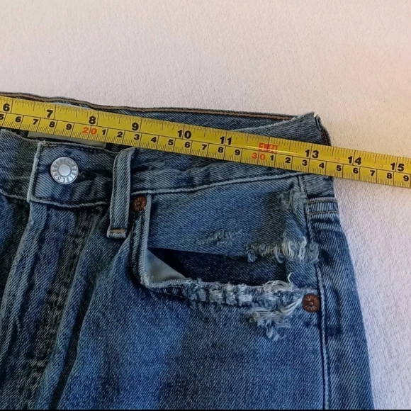 AGOLDE Riley High Rise Straight Jeans Button Fly Cropped Denim Size 25 - Picture 4 of 9